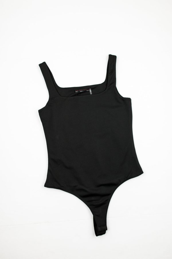 Carlie Square Neck Bodysuit | Black Online now