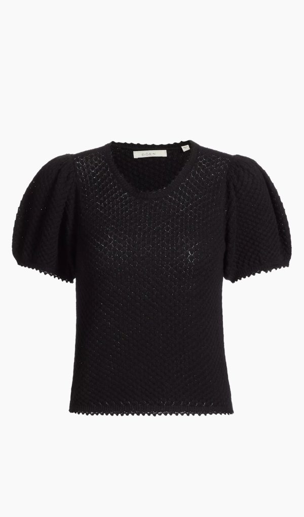 Carena Black Florette Sweater in Black For Cheap