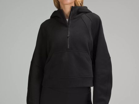 Scuba Oversized Half Zip Hoodie | Black For Sale