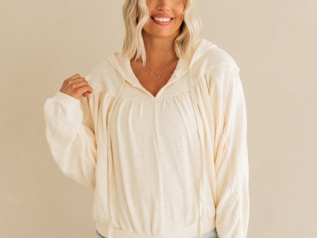 Hope Hooded Pullover | Cream For Cheap