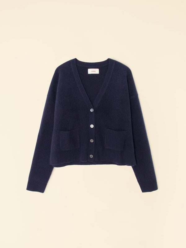 Trudie Navy Cashmere Cardigan Sale