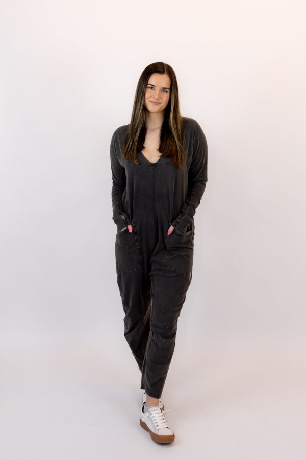 Hot Shot Long Sleeve Onesie | Black Hot on Sale