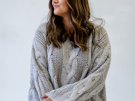 Whitney Chunky Sweater | Heather Gray Fashion