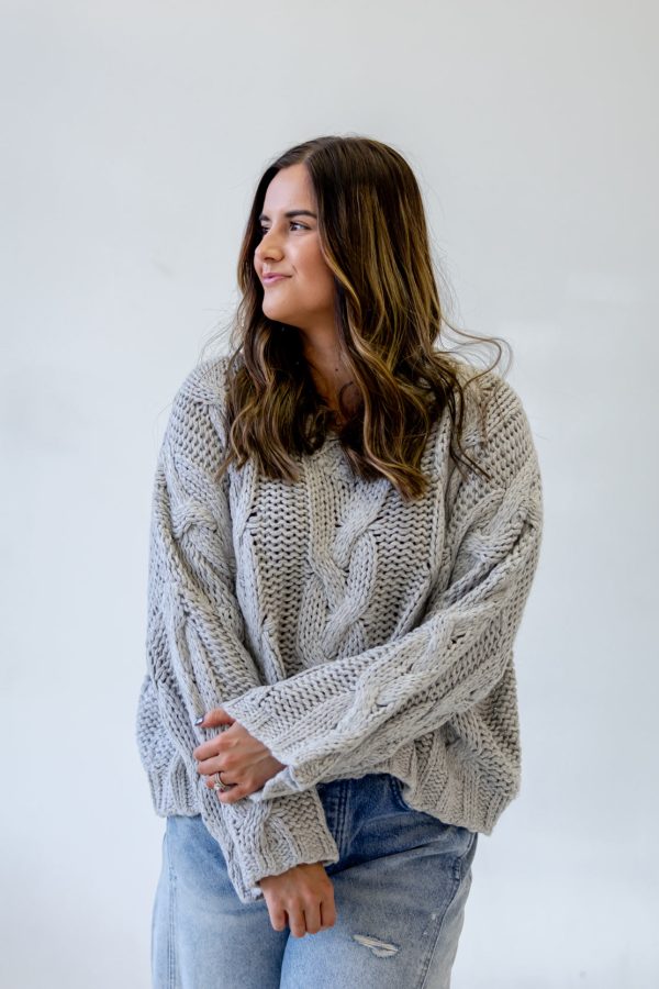 Whitney Chunky Sweater | Heather Gray Fashion