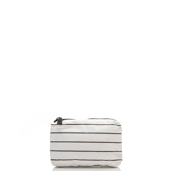 Aloha Mini Pouch | Pinstripe Black White Fashion