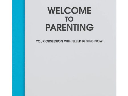 Welcome To Parenting Sleep Obsession Letterpress Card Sale