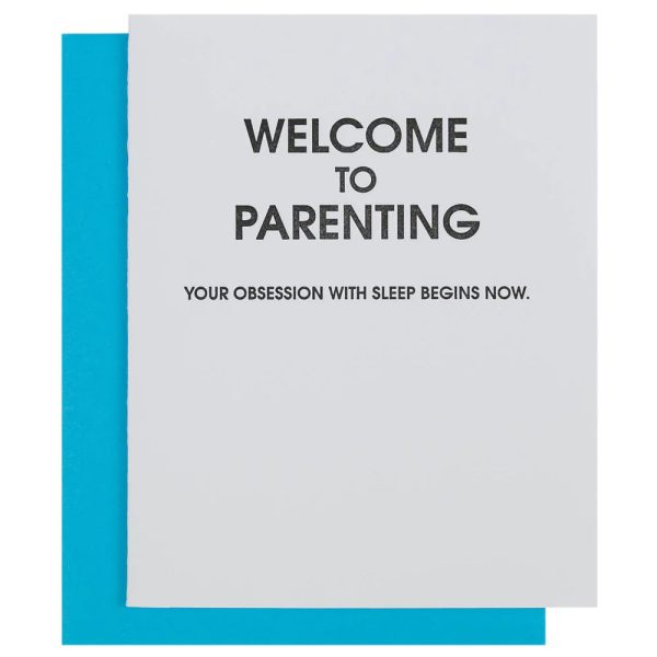 Welcome To Parenting Sleep Obsession Letterpress Card Sale