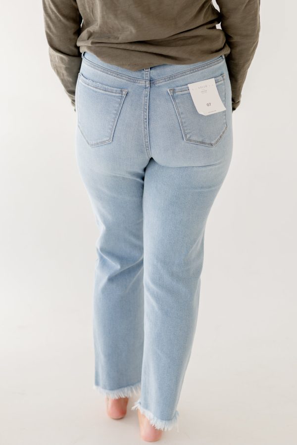 Alina High Rise Mom Jean | Light Denim For Sale