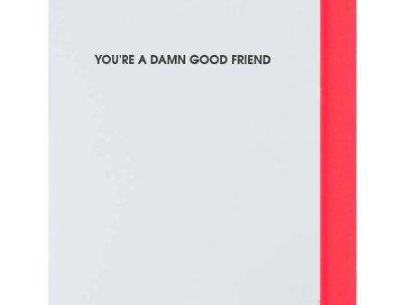 Damn Good Friend Letterpress Card on Sale