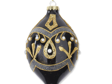 55362B 6.5  Gold Teardrop Ornament Sale