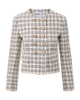 Bentley Tweed Jacket Ivory Camel Fashion