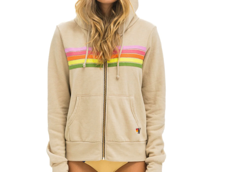 5 Stripe Hoodie Sand Pink Green Online Hot Sale