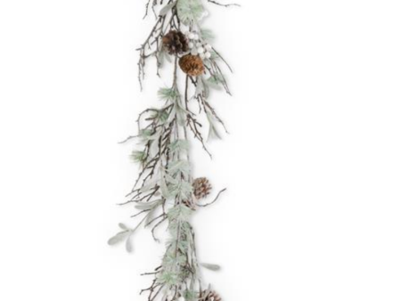 54307C 72  Glittered Twig Berries Garland Discount