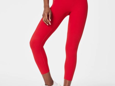 Spanx Booty Boost Active Contour Rib 7 8 Leggings | Red For Cheap