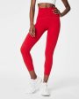 Spanx Booty Boost Active Contour Rib 7 8 Leggings | Red For Cheap