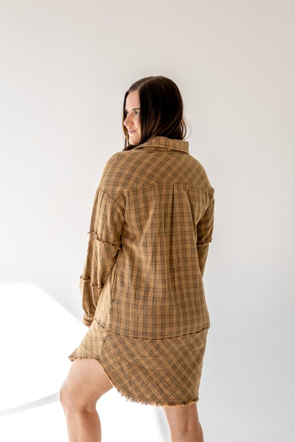 Gretchen Oversized Shirt Dress | Mocha For Sale