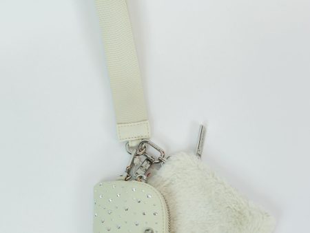 Dual Pouch Wristlet Studded | Bone Silver For Cheap