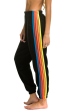 5 STRIPE SWEATPANTS - BLACK    NEON RAINBOW STRIPES Online Sale