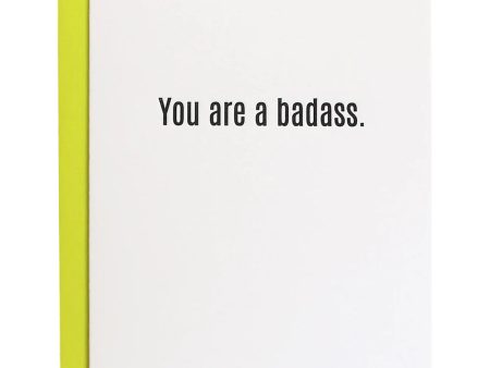 You Are A Badass Letterpress Card Online