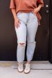 Tracey High Rise Cropped Straight Leg Jean | Light Blue Online Hot Sale