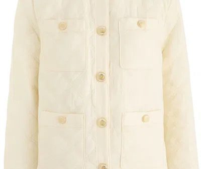 Shalia Quilted Jacket Ivory Discount