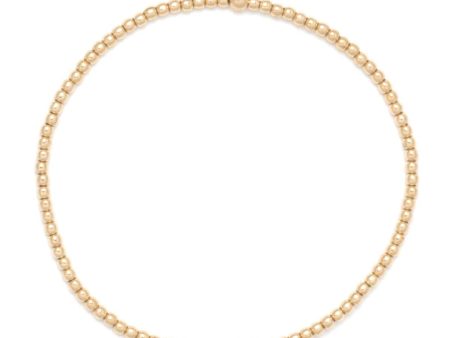 2mm Yellow Gold and Diamond Bead Bracelet Online Hot Sale