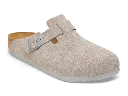 Birkenstock Boston Suede N | Stone Coin Fashion