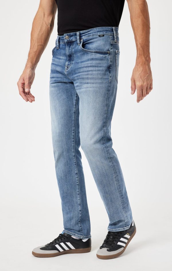 Matt Relaxed Straight Leg Jean | Blue Brushed Organic Vintage Fashion