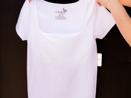 Clean Lines Sunfade Baby Tee | White on Sale