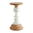 Large Wooden Rustic Candlestick Cheap