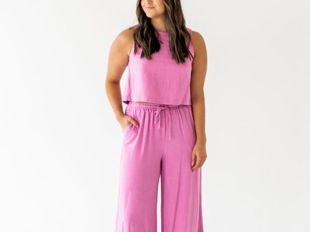 Katelyn Linen Tank & Pant Set | Orchid Fashion