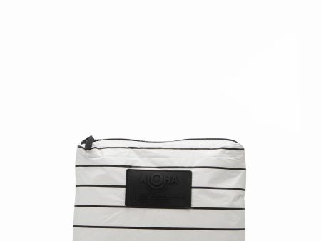 Aloha Small Pouch | Pinstripe Black White For Sale