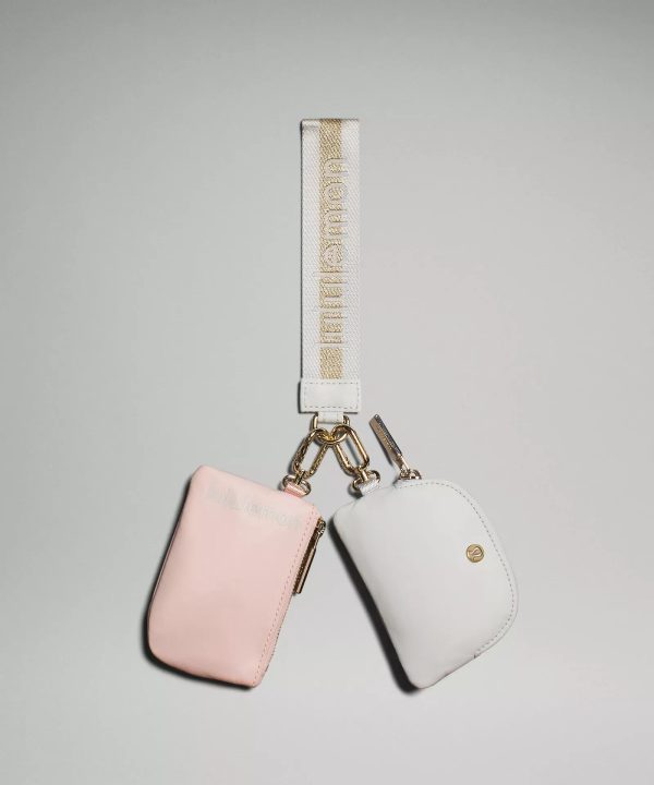 Dual Pouch Wristlet | Vapor Gold White For Cheap