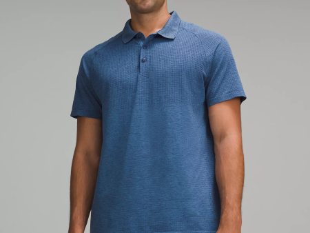 Men s Metal Vent Tech Polo Shirt | Night Sea Soft Denim For Cheap