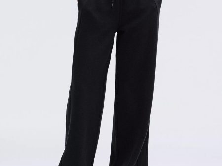 Scuba Mid-Rise Wide-Leg Pant *Regular 31  | Black For Sale