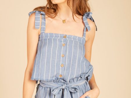 Striped Linen Tank Hot on Sale