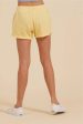 Sunny Yellow New Burnout Shorts For Cheap