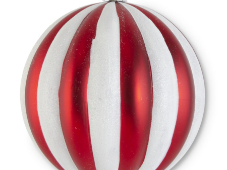 54789C-RDWH 8  Red Wte Striped Ornament Fashion