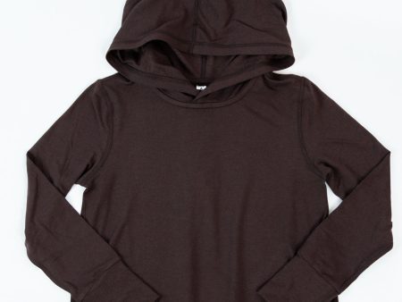 Girls  Essential Hoodie | Mahogany Heather Cheap