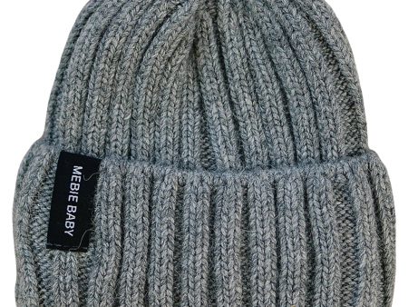 Mebie Baby Chunky Knit Beanie | Grey Online now