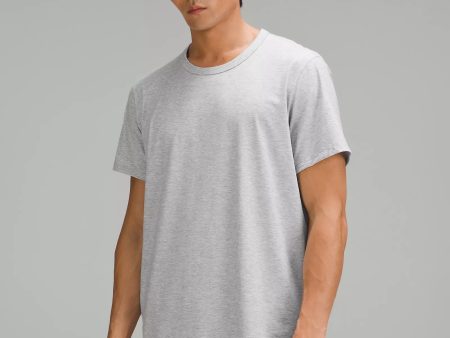 Men s lululemon Fundamental T-Shirt | Heathered Silver Drop Online now