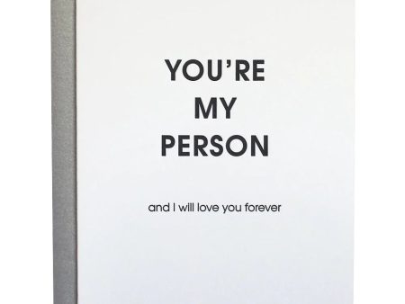 You re My Person Letterpress Card For Discount