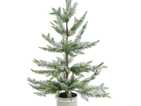 54331A 22  Snowy Pine Tree Metal Pot For Cheap