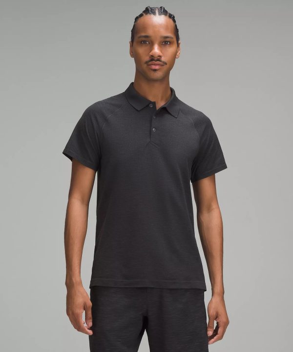 Men s Metal Vent Tech Polo Shirt | Graphite Grey Black Fashion