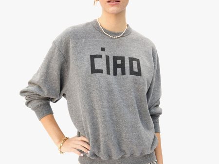 Oversized Ciao Sweatshirt in Grey Sale