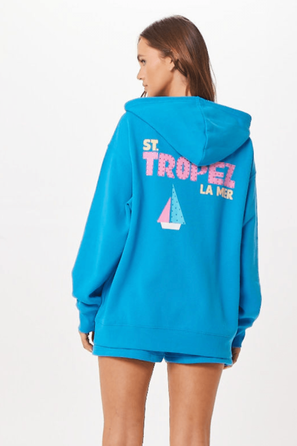 Bright Blue St. Tropez Jet Setter Surf Wash Zip Up Online Sale