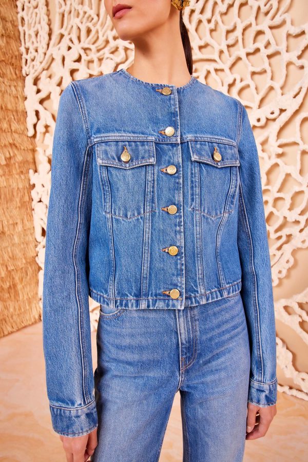 Sabine Denim Jacket in Danube Online Hot Sale