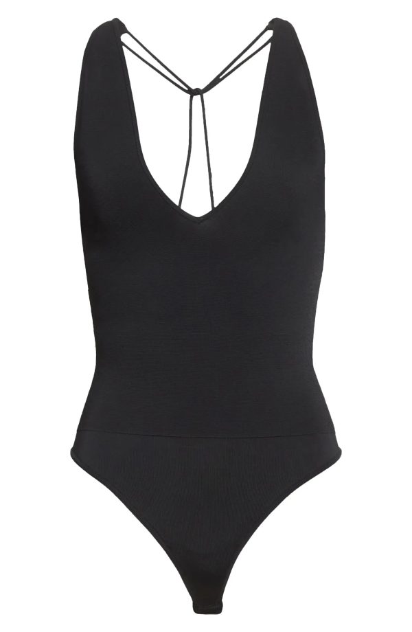 Vera Deep V-Neck Thong Bodysuit Online now