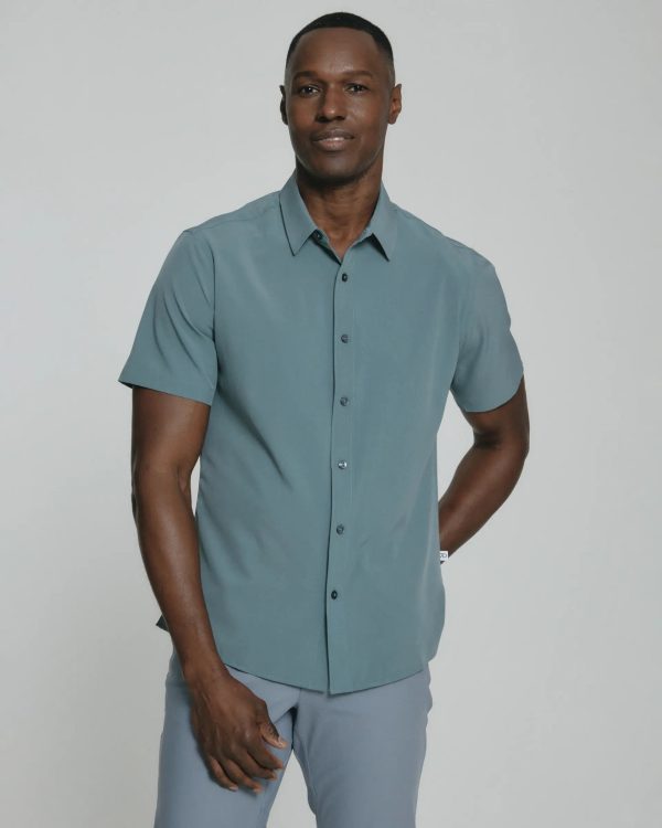 Siena Short Sleeve Shirt | Seafoam Sale