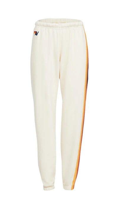 5 Stripe Womens Sweatpant Vintage White Online Hot Sale